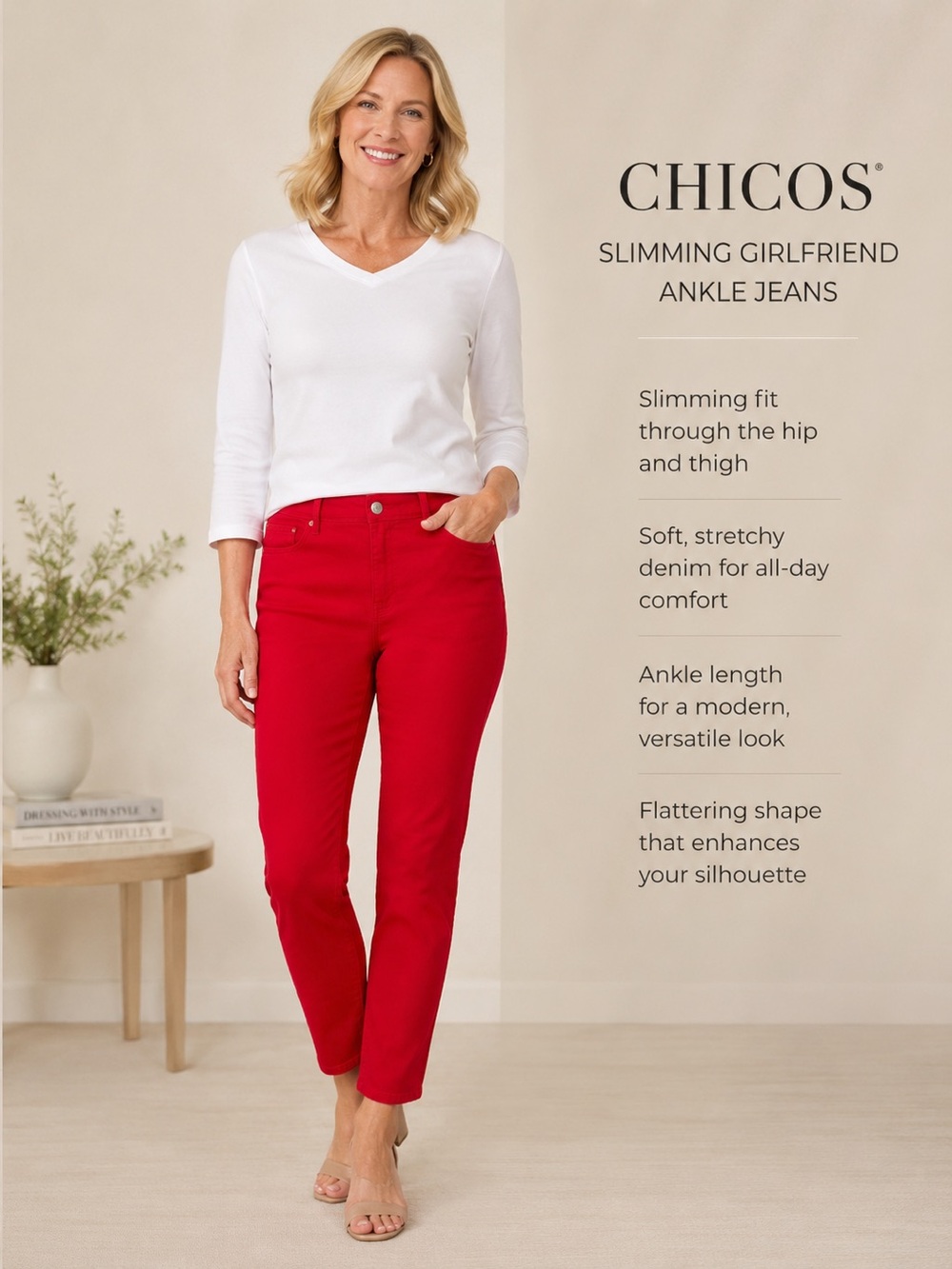 Chicos So Slimming jeans Cropped size 12 Chicos 2
